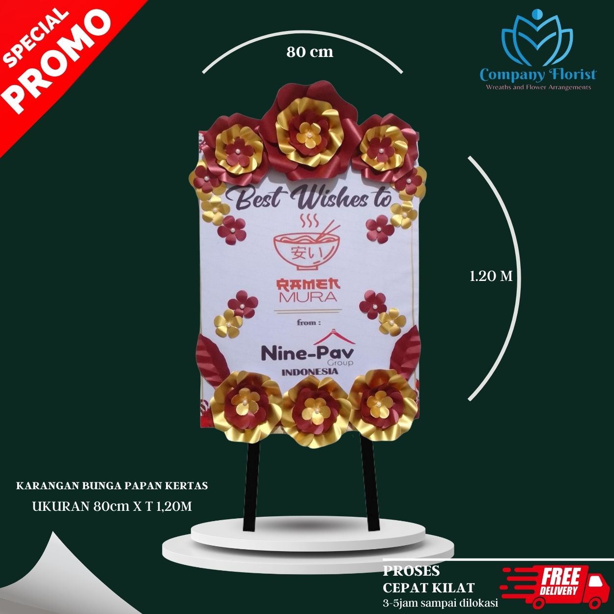 Jual Papan Bunga Kertas Bekasi – Company Florist